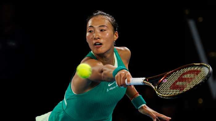 Qinwen Zheng of China in the Australian Open final.